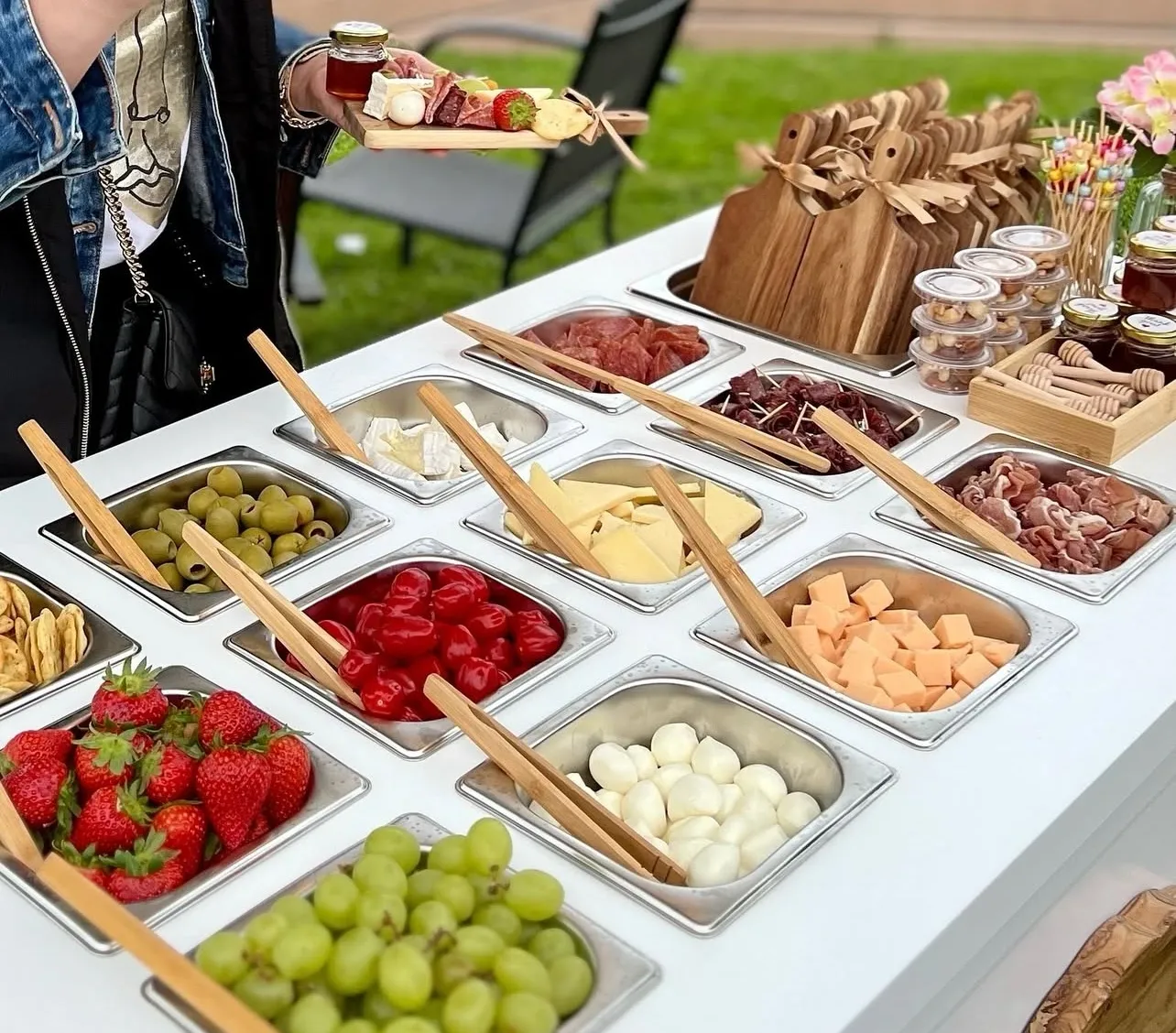 Charcuterie cart in action